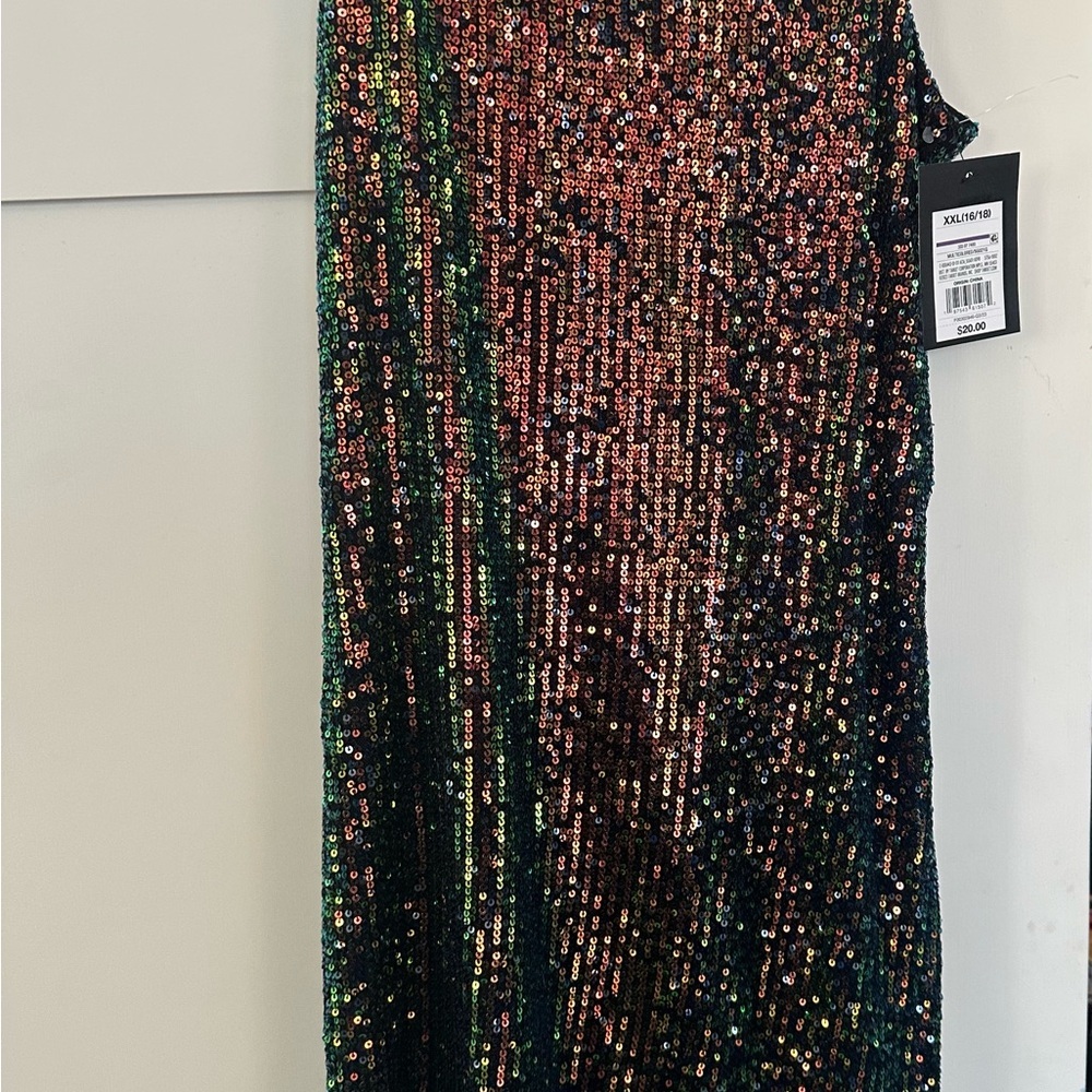 Art Class Multicolor Sequin Kids Dress